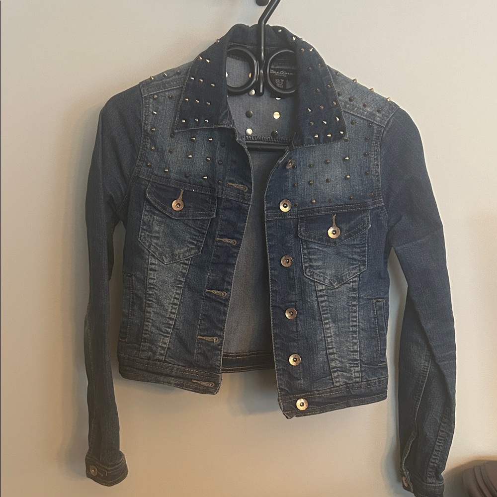 Streetwear Society Blue Studded Jacket